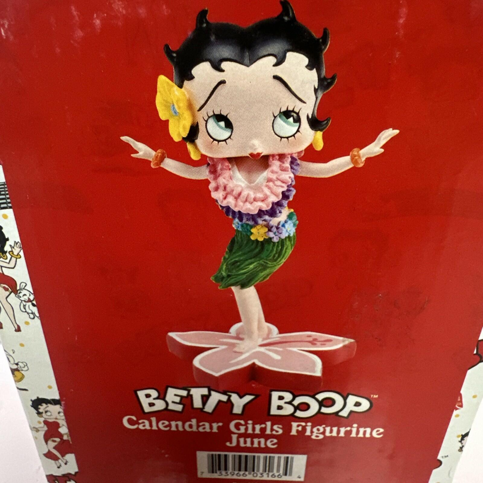 Betty Boop Calendar Girl Figurine June 2007 With Original Box Rare  #11493